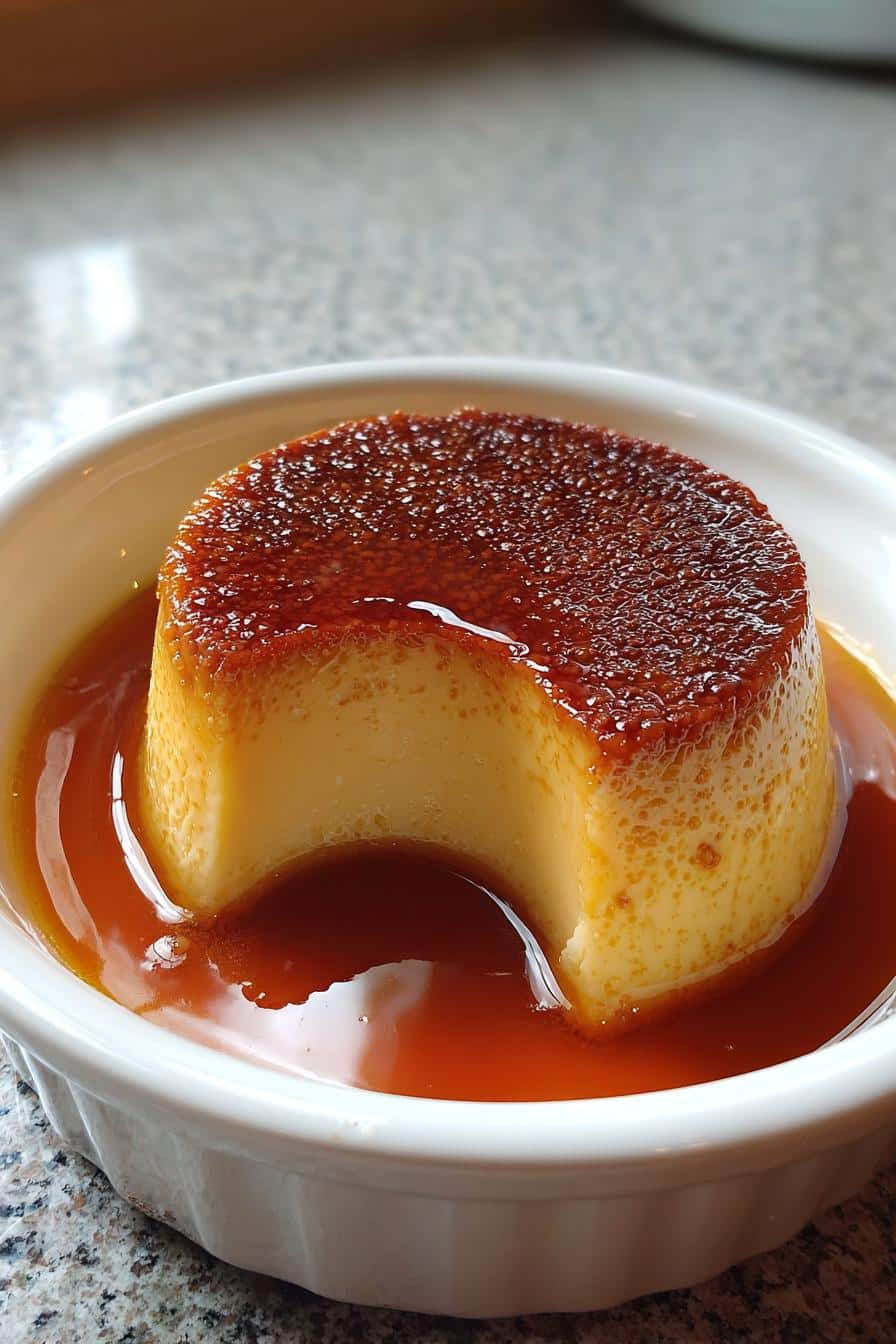 Crème caramel fondante en 4 étapes - detail 1