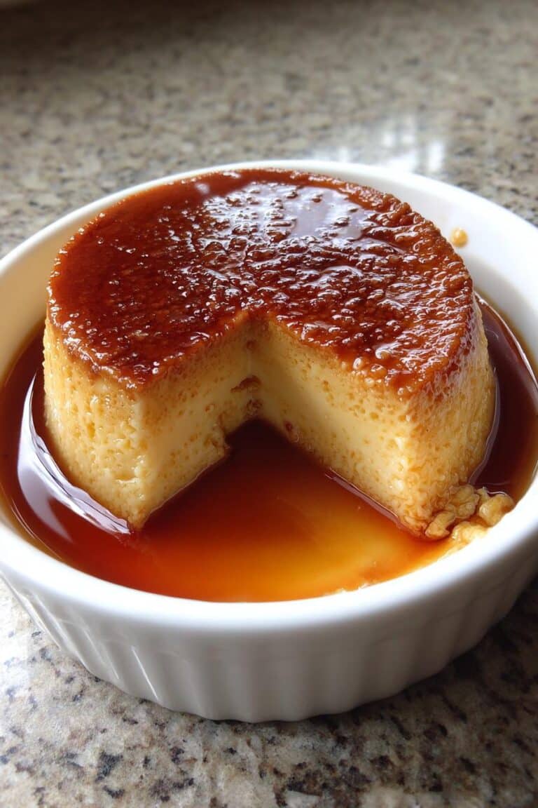 Crème caramel fondante en 4 étapes