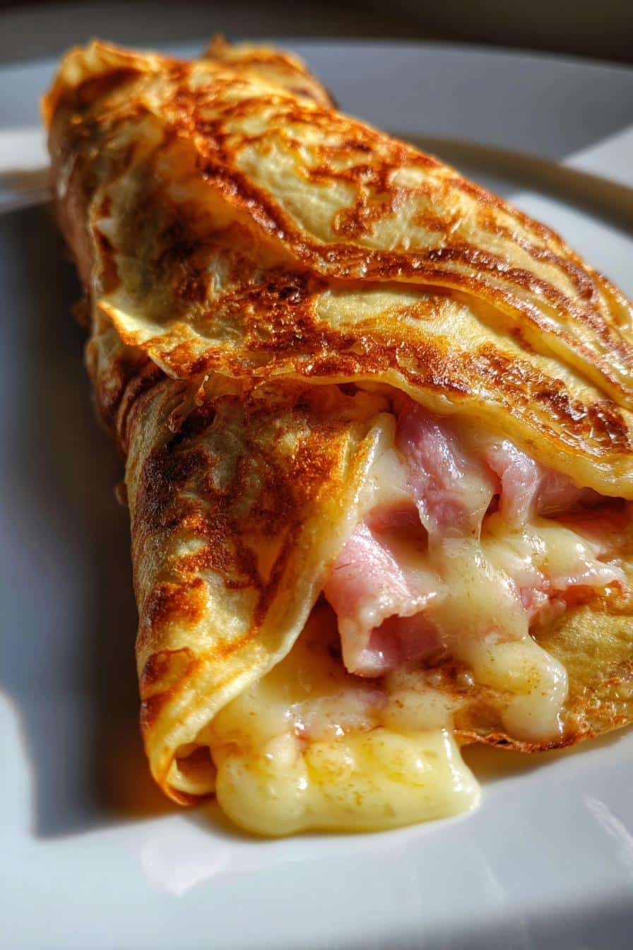Crêpes fourrées au jambon-fromage - detail 1