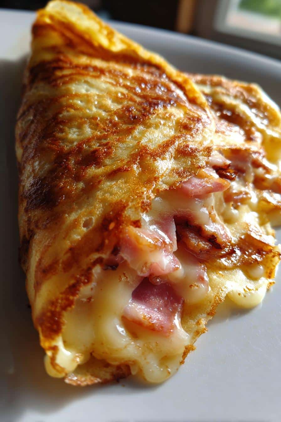 Crêpes fourrées au jambon-fromage - detail 2