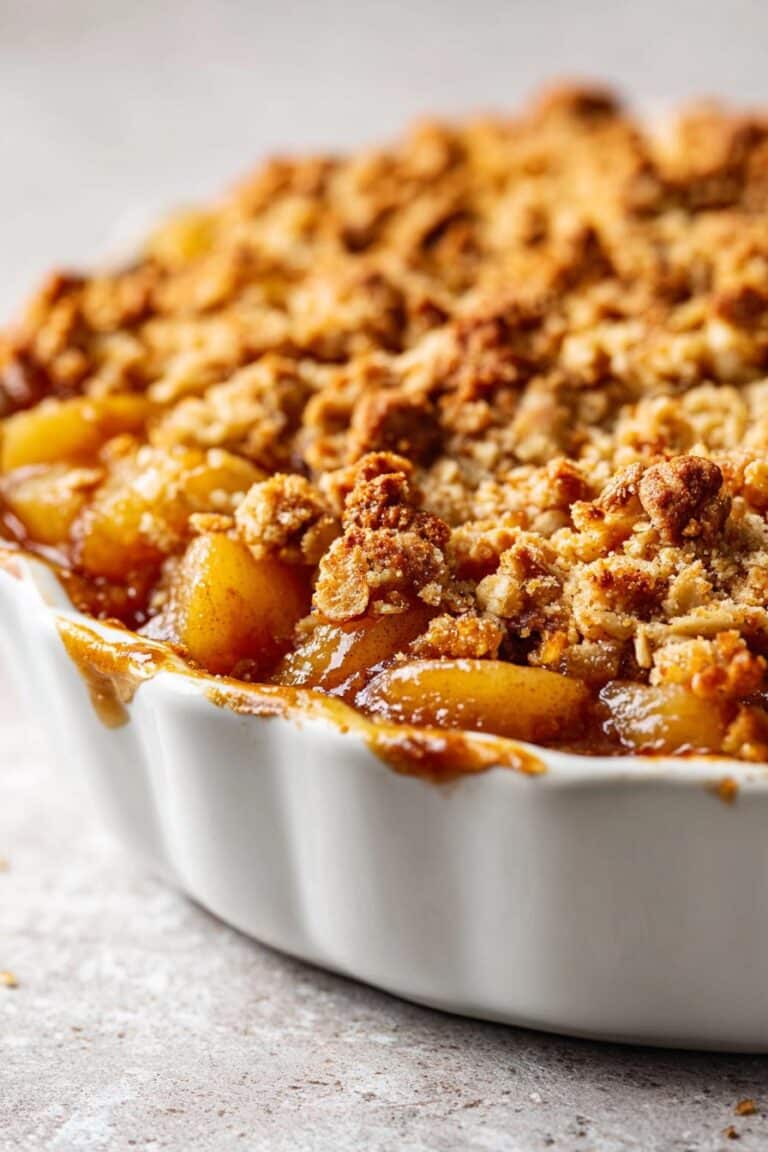 Crumble aux poires caramélisées