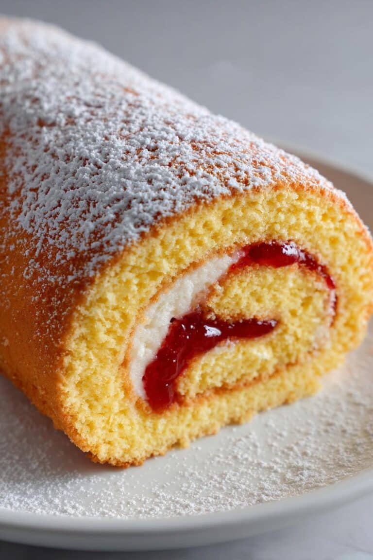 Gâteau roulé à la confiture en 15 min