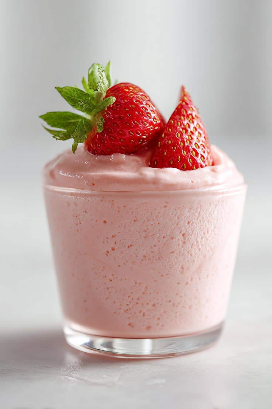 Mousse de fraise en 3 ingrédients - detail 1