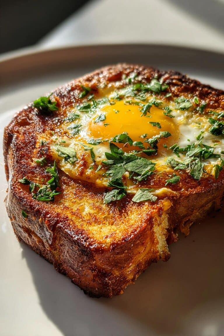 Pain perdu salé au fromage et herbes