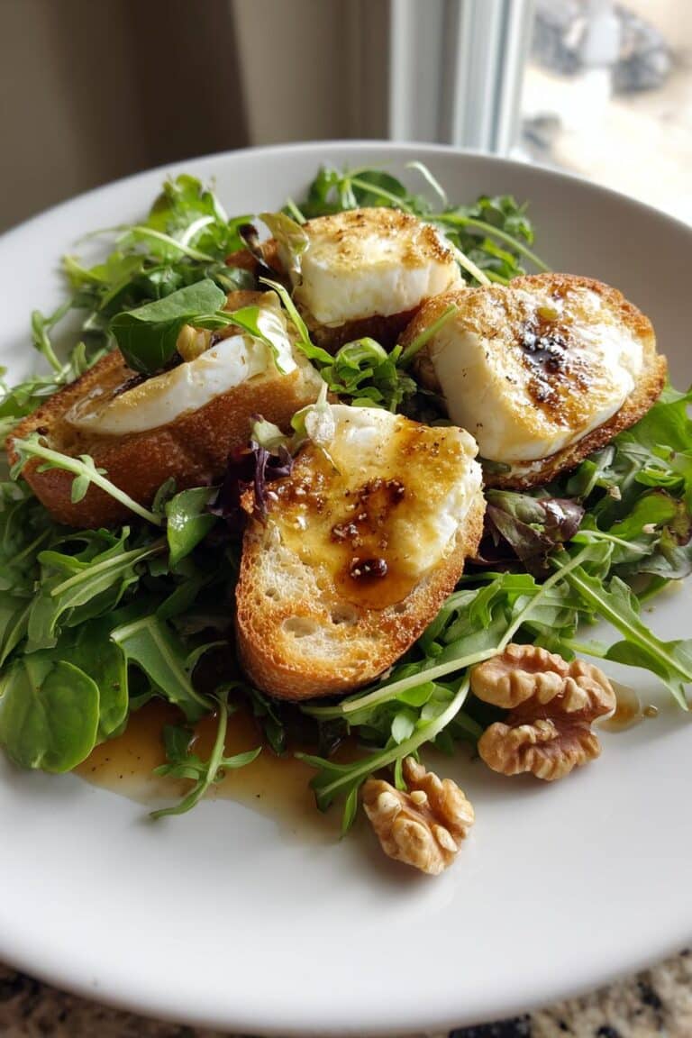 Salade de chèvre chaud en 10 minutes