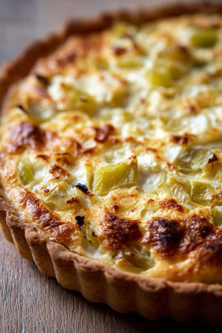 Tarte aux poireaux et reblochon