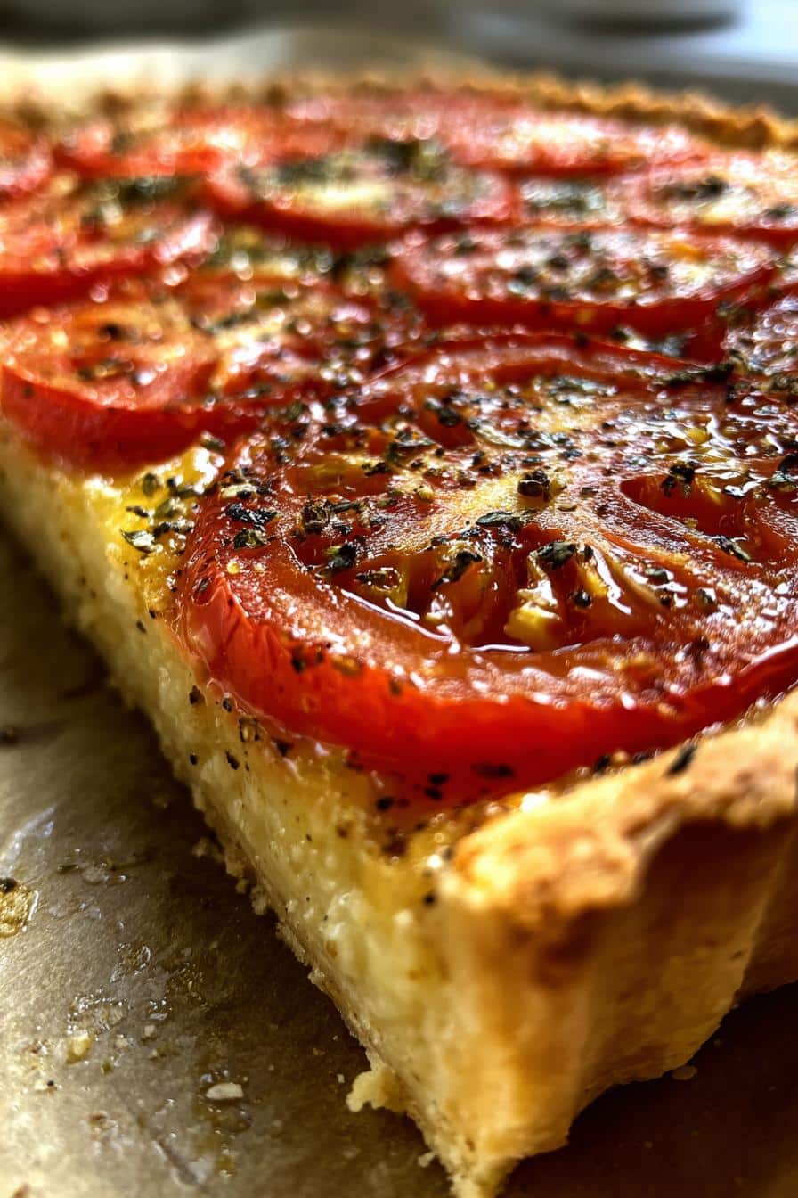 Tarte rustique aux tomates et moutarde - detail 1