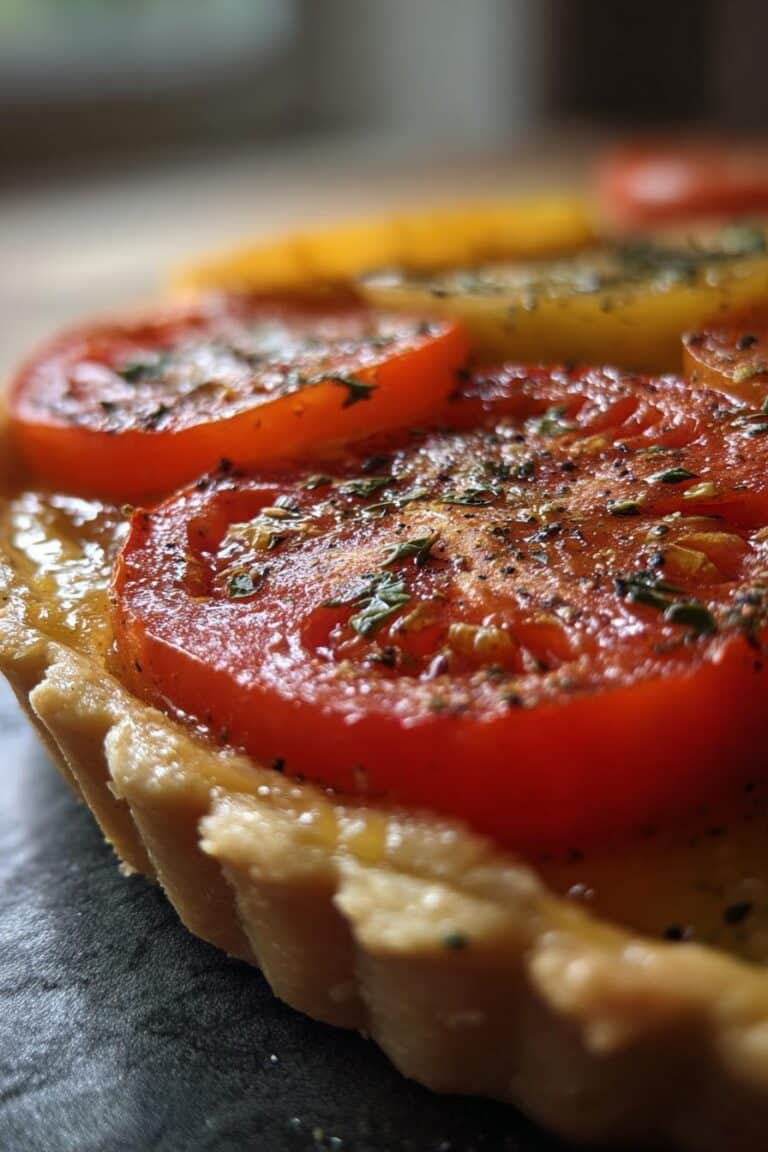 Tarte rustique aux tomates et moutarde