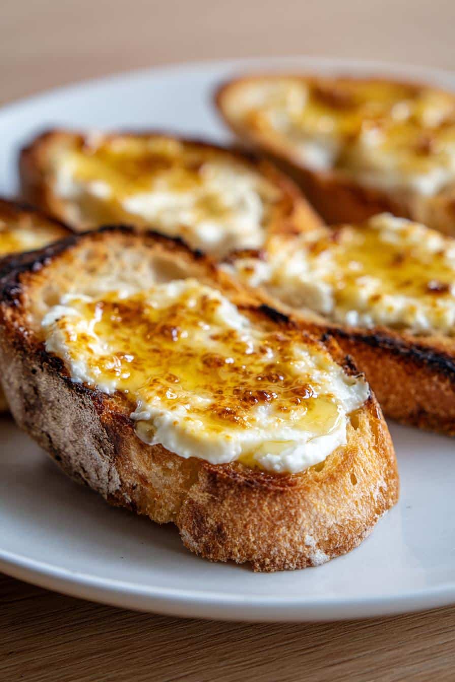 Tartines de chèvre chaud et miel - detail 1