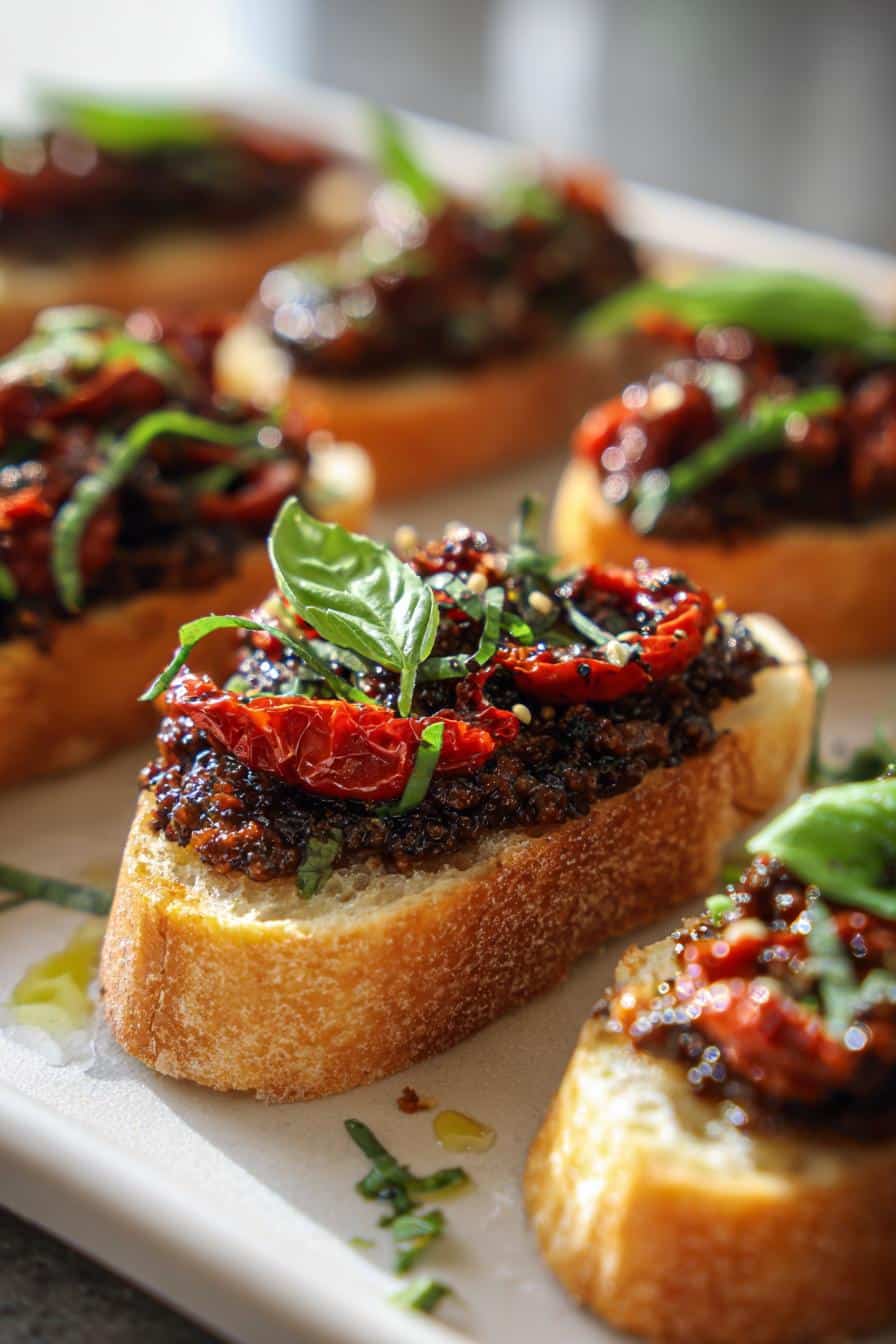 Tartines de tapenade et tomates séchées - detail 1