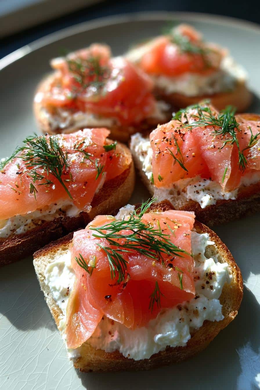Toasts au saumon fumé et fromage frais - detail 2
