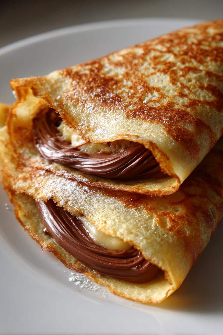 Crêpes roulées au Nutella croustillantes - detail 2