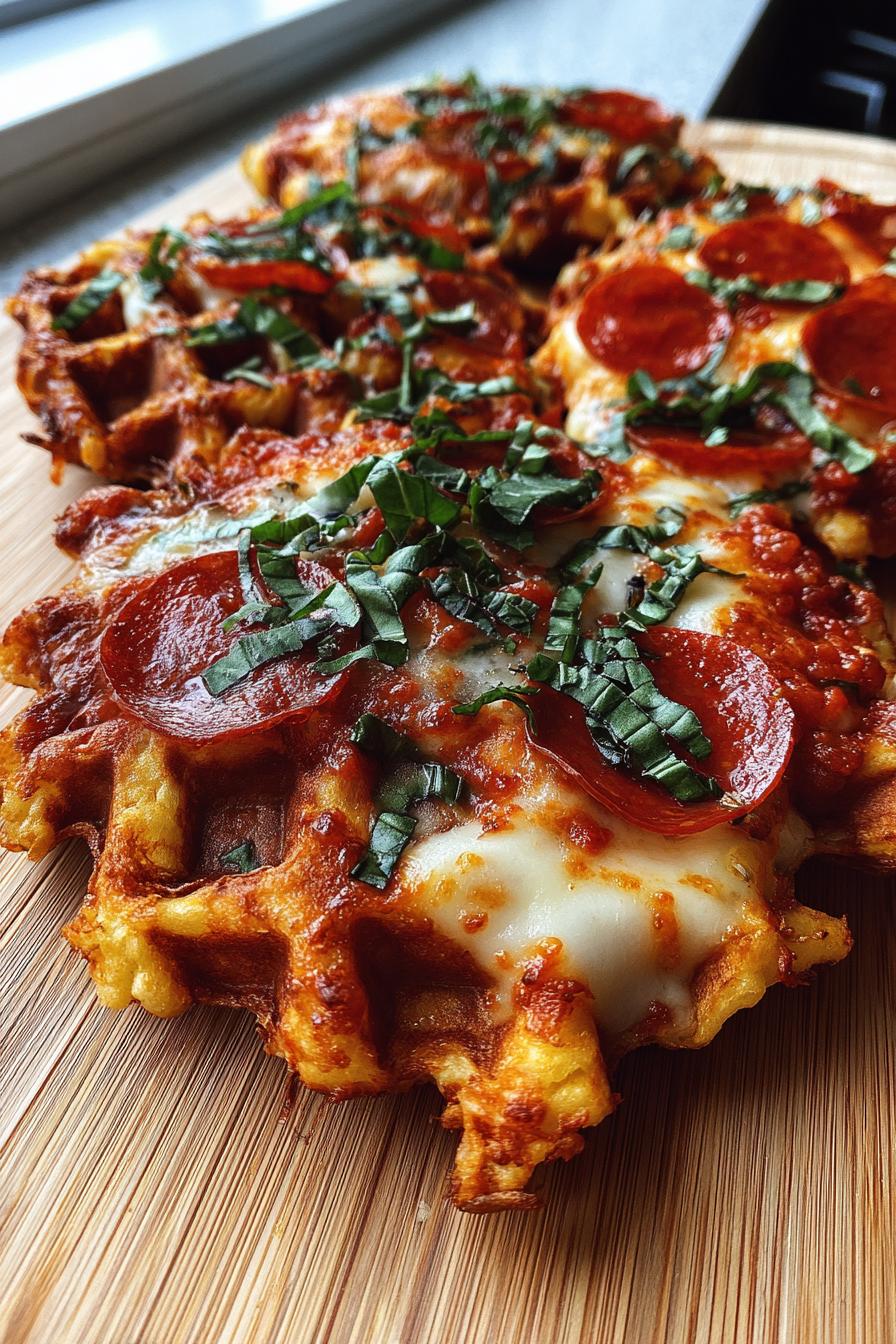 Gaufres salées façon pizza - detail 1