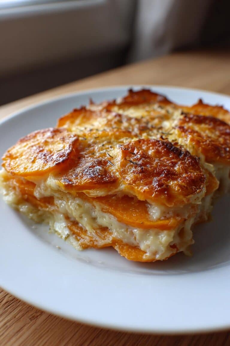 Gratin de patates douces coco