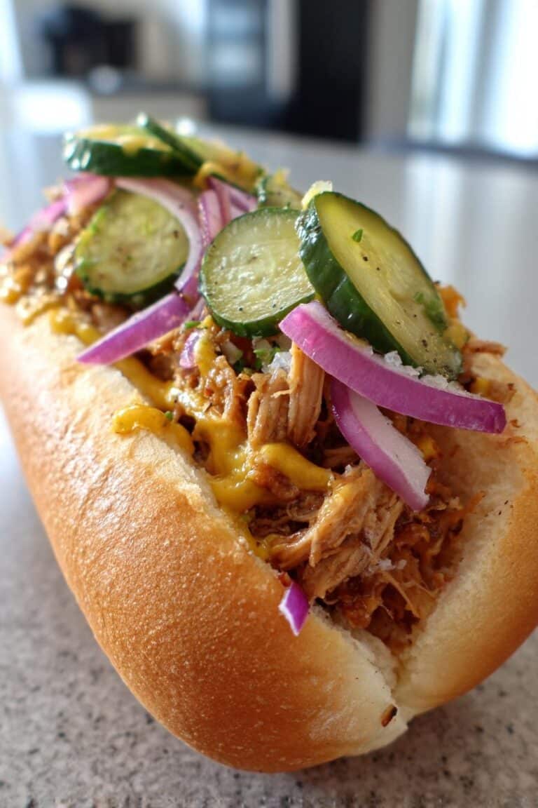 Hot-dog au confit de canard