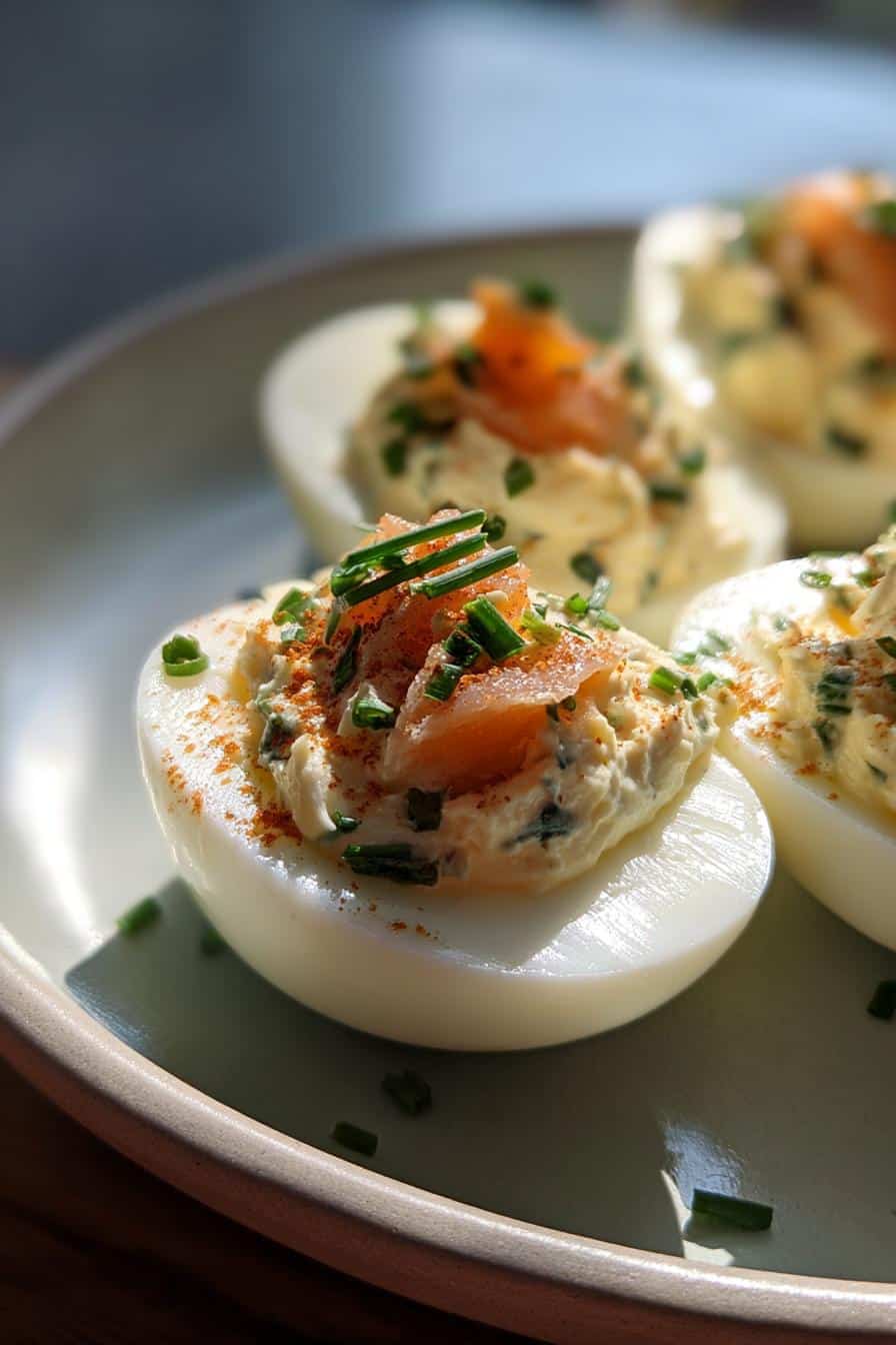 Oeufs mimosa twistés à la truite fumée - detail 2