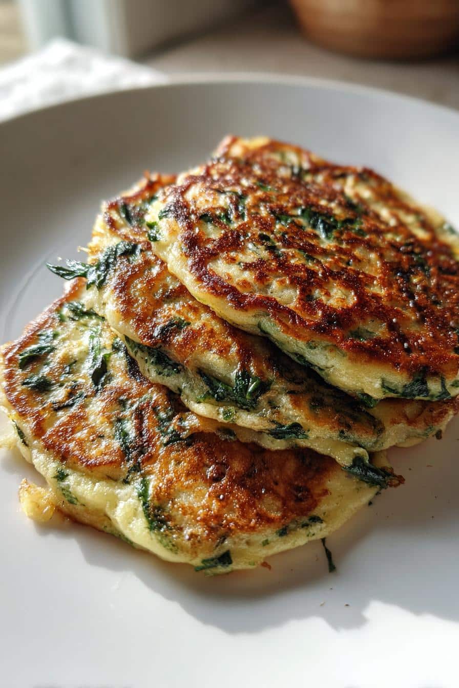 Pancakes salés aux épinards - detail 1