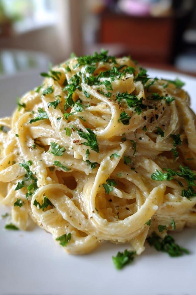 Pâtes sauce crémeuse à la moutarde