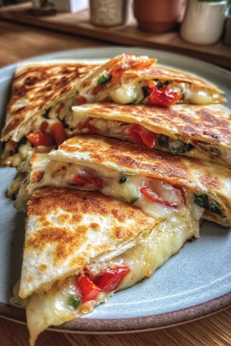 Quesadilla aux légumes et fromage de brebis