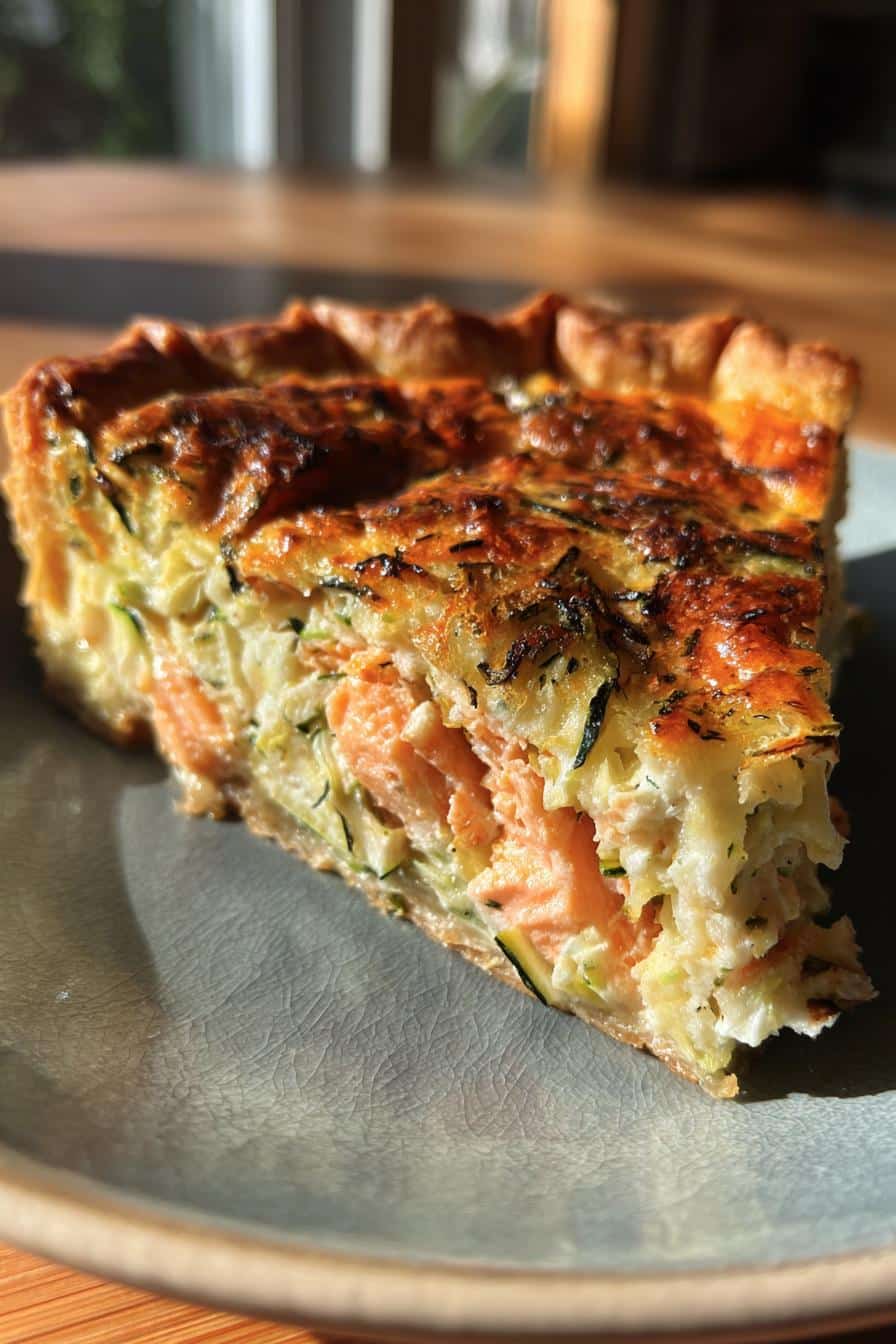 Quiche au saumon et courgette - detail 1