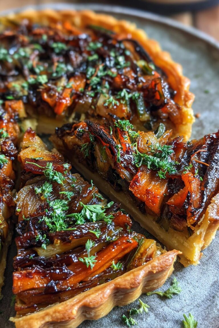Tarte tatin salée aux légumes grillés