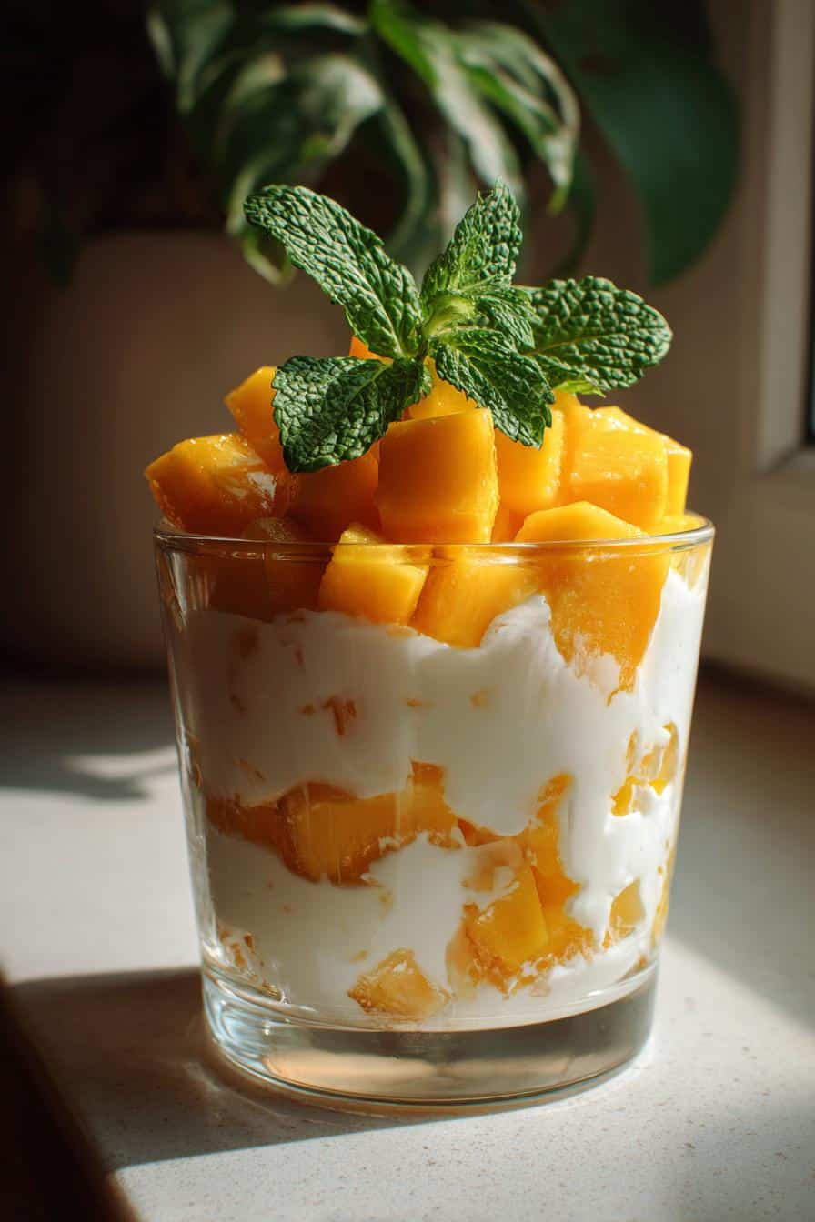 Verrines mangue-coco express - detail 2