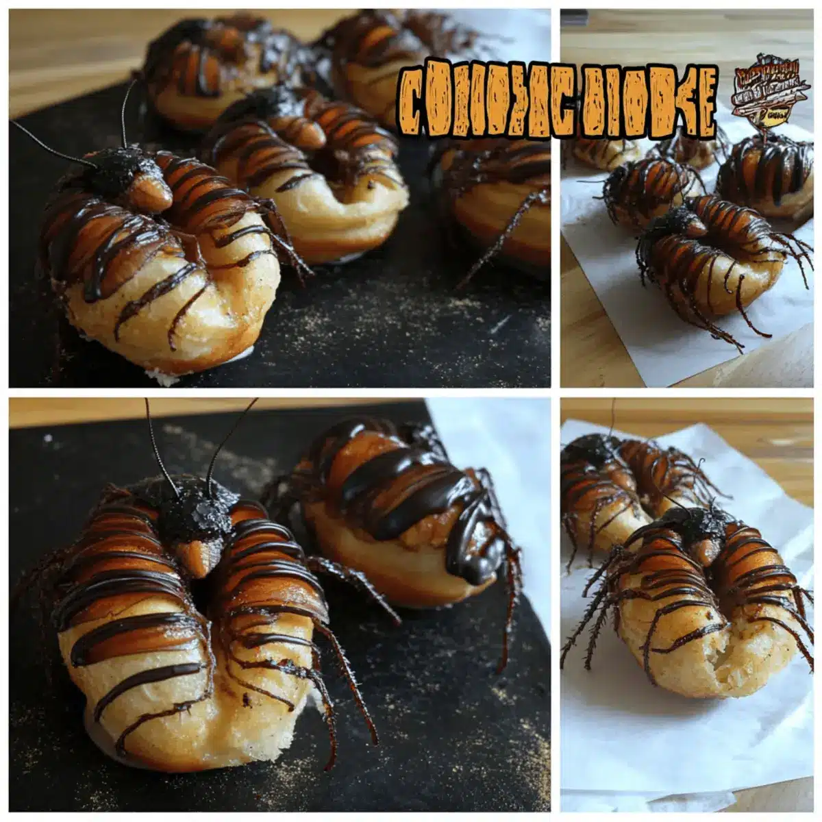 Halloween Crispy Fried Cockroach Donut Recipe - DIY Tutorials